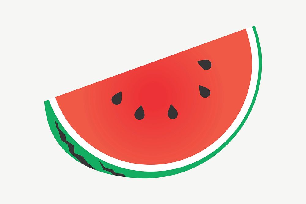 Watermelon fruit illustration psd. Free public domain CC0 image.