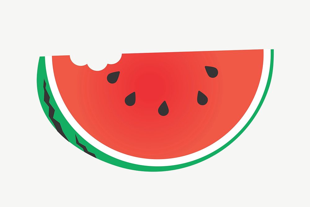 Watermelon fruit illustration psd. Free public domain CC0 image.