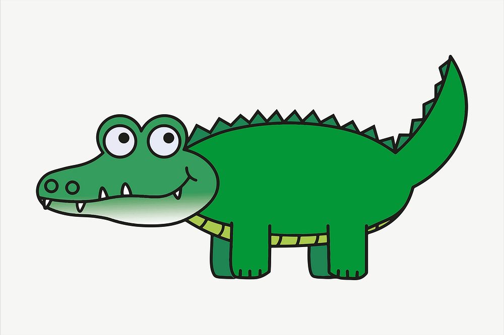 Crocodile illustration psd. Free public domain CC0 image.
