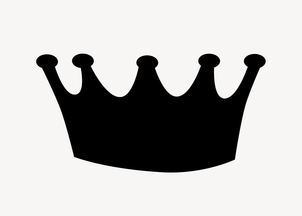Crown collage element vector. Free public domain CC0 image.