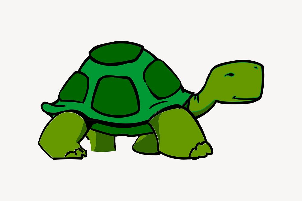 Tortoise animal collage element vector. Free public domain CC0 image.