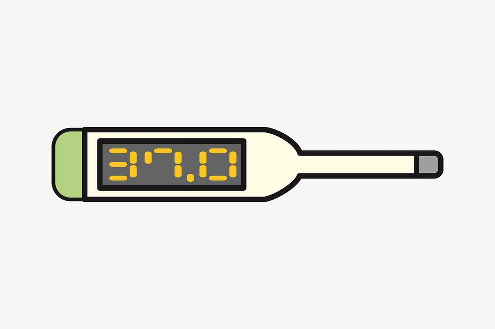 Thermometer illustration. Free public domain CC0 image.