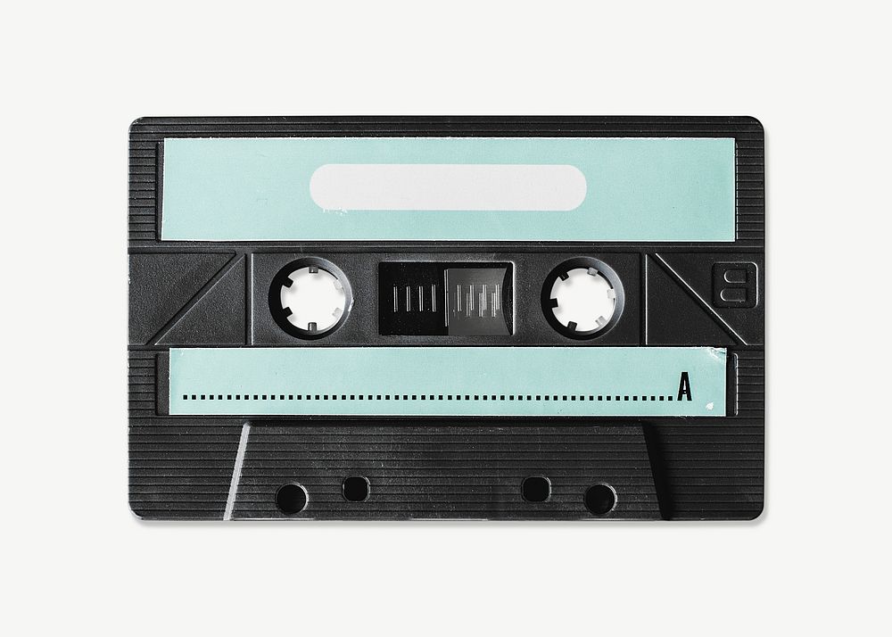 Cassette tape collage element psd
