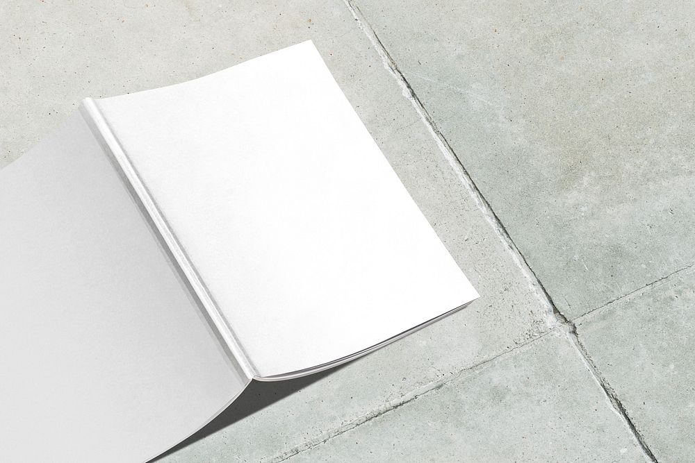 White blank magazine cover with design space
