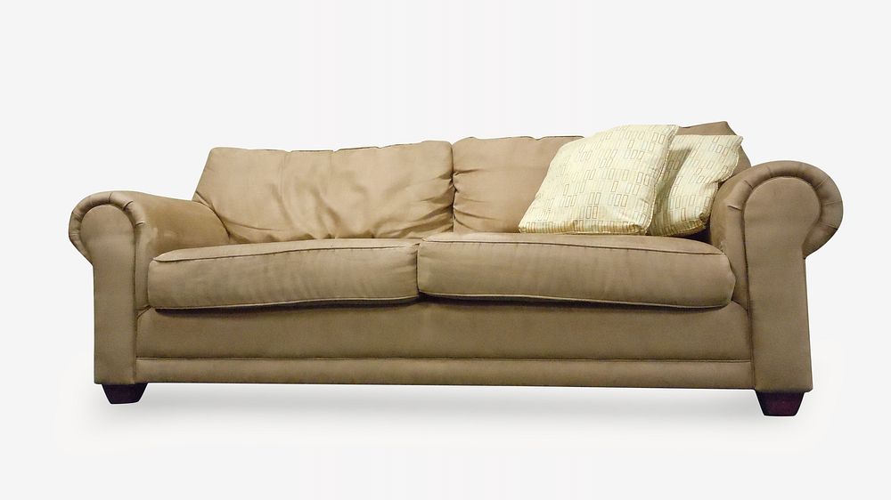 Sofa home furniture, isolated image