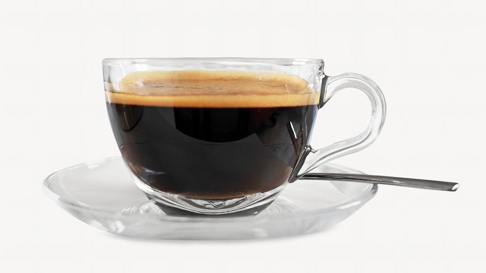 Hot Americano coffee, isolated image