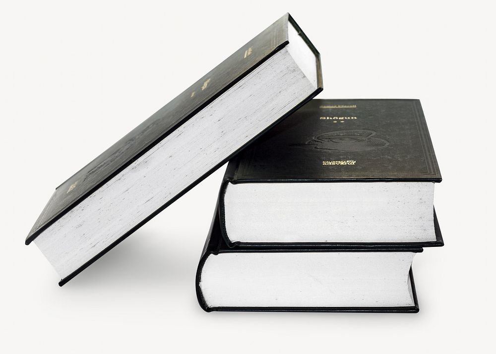 Book stack, isolated image