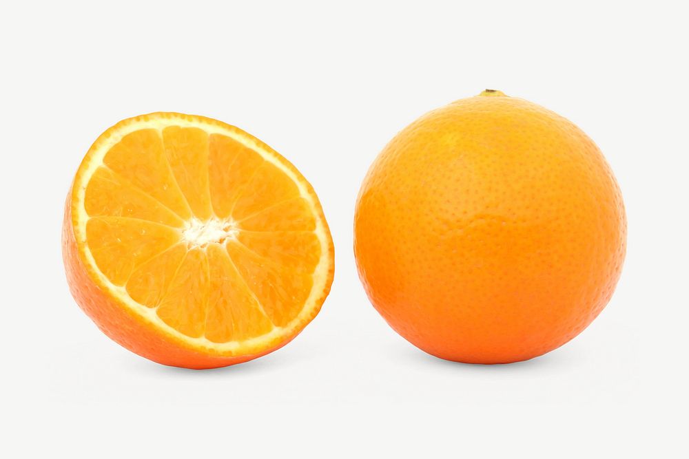 Orange fruit collage element psd