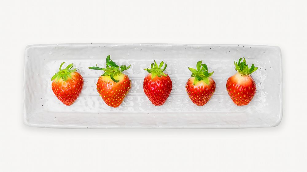 Strawberry fruits, isolated image