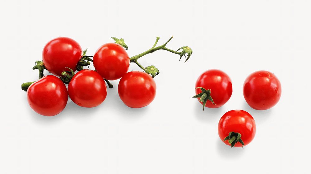 Cherry tomato fruit isolated image