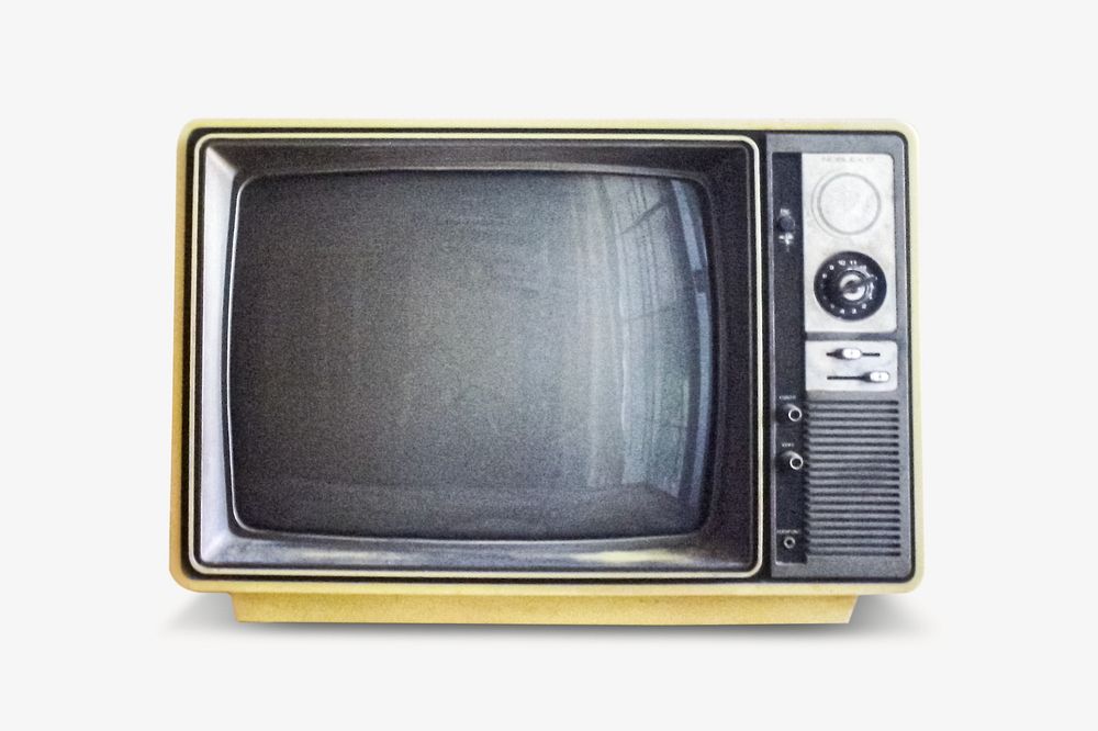 Retro television isolated image