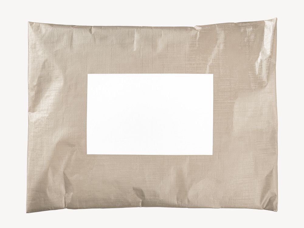 Shipping label mockup, paper envelope bag psd