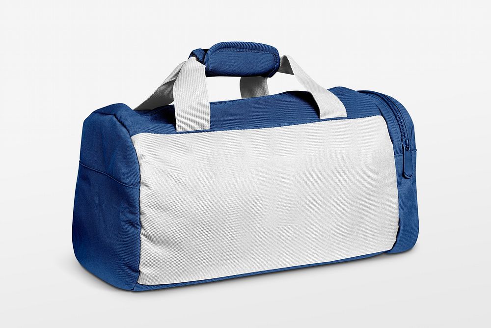 Blank gym duffle bag with design space
