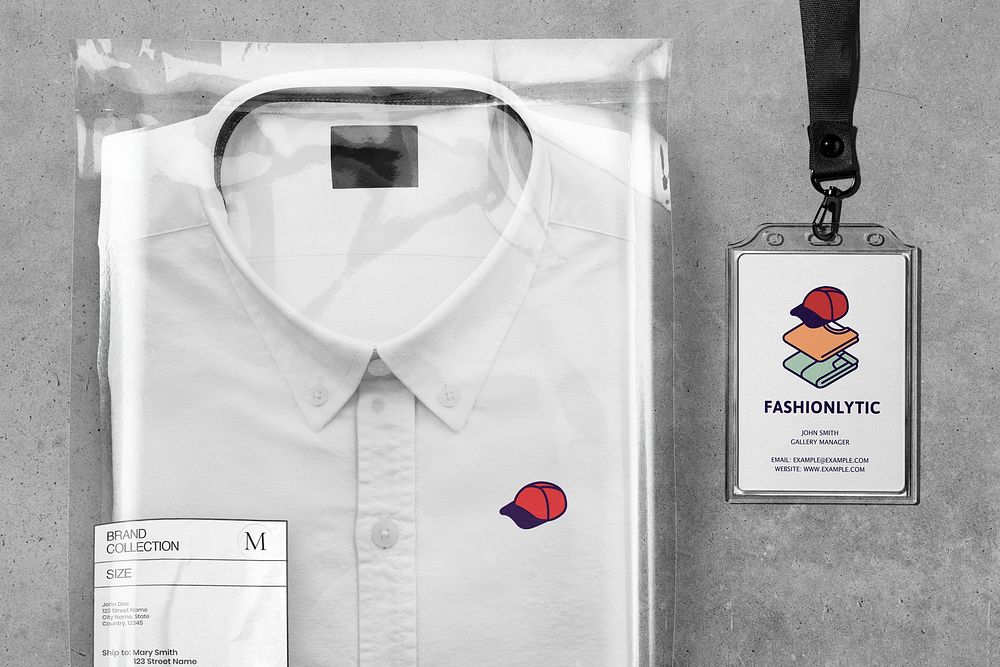Folded shirt mockup, company  merchandise psd