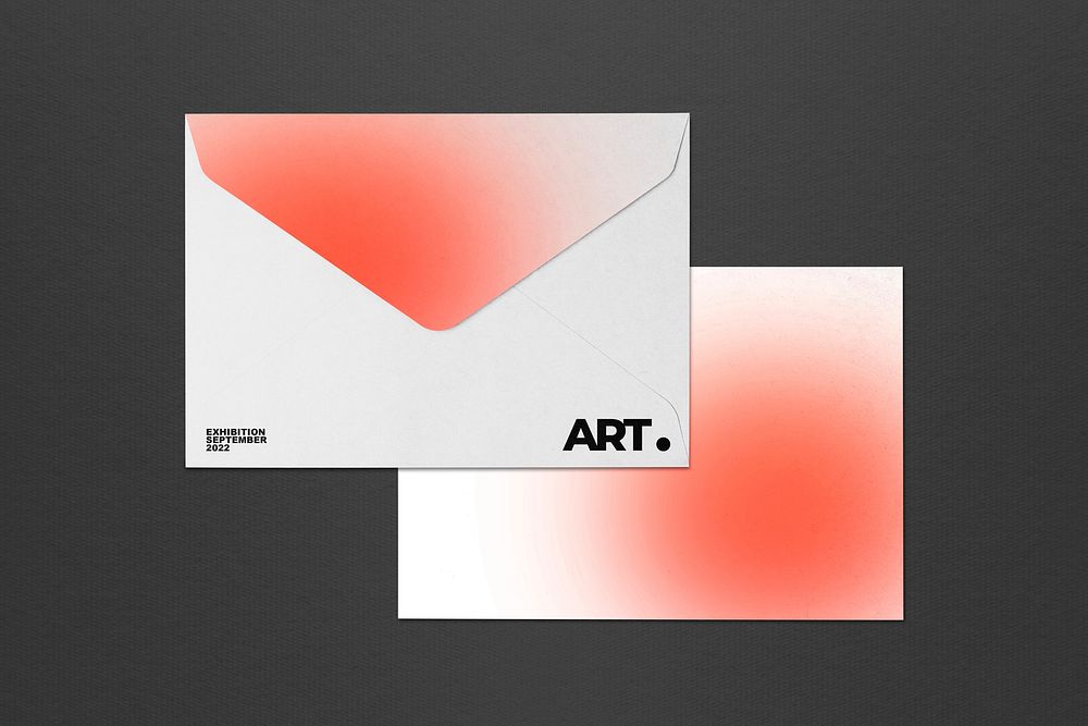 Envelope mockup, realistic stationery psd