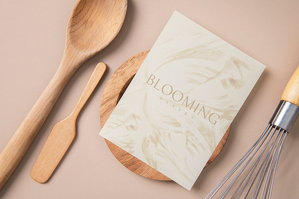 Menu card mockup, restaurant business branding psd