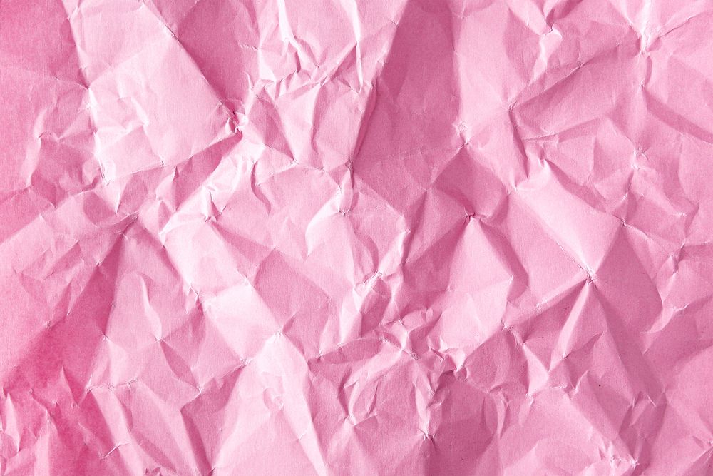 Pink crumpled paper texture background background psd