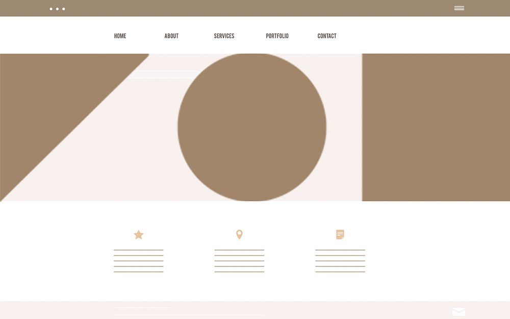 Brown aesthetic website interface