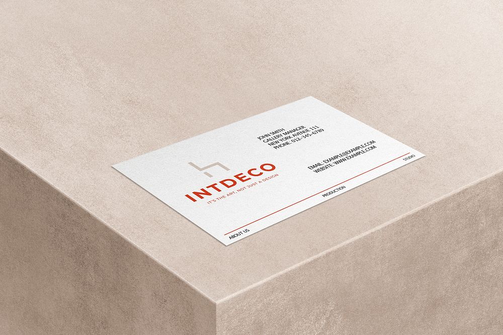 Business card mockup, professional branding identity psd