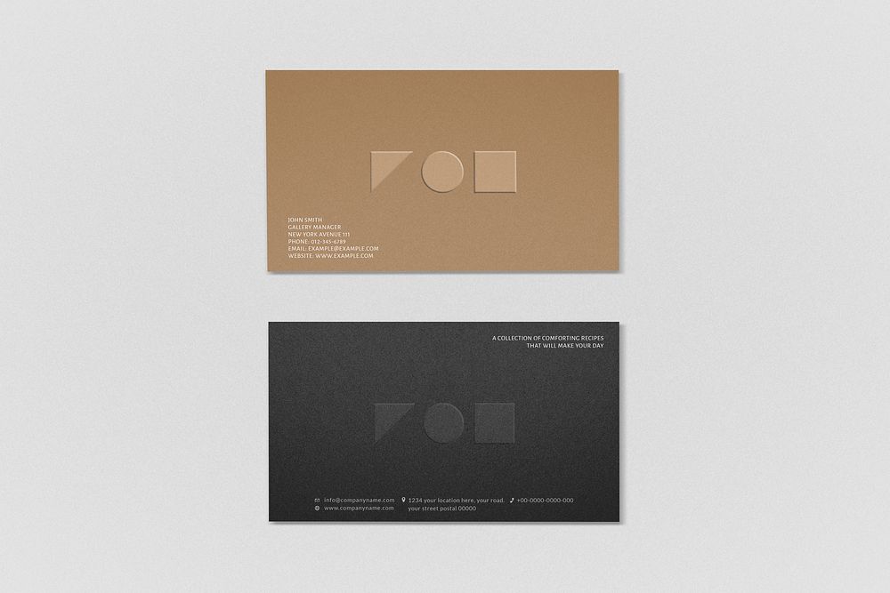 Minimal business card mockup, professional branding psd