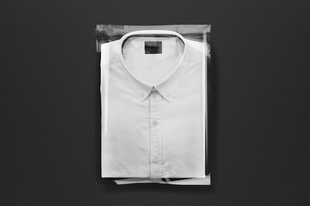 White folded shirt, company merchandise 
