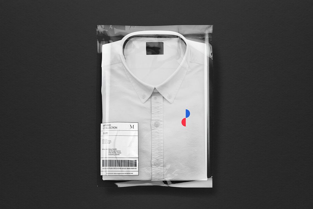 Folded shirt mockup, company  merchandise psd