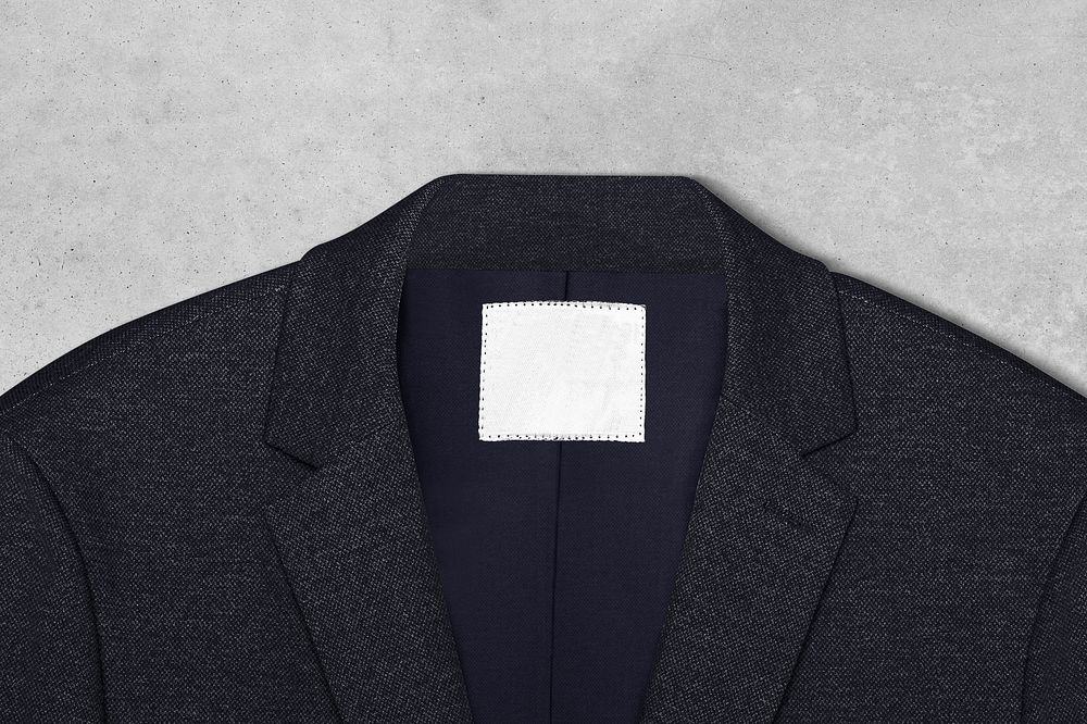 Blank blazer label, product branding with design space