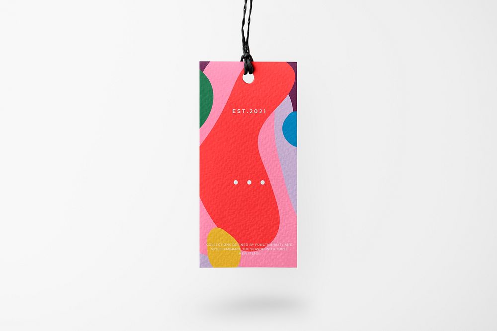 Clothing tag mockup, realistic label psd