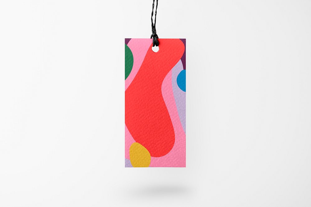 Colorful clothing tag, realistic label