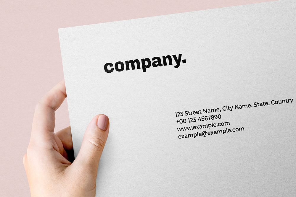 Business letterhead paper mockup psd minimal paper stationery