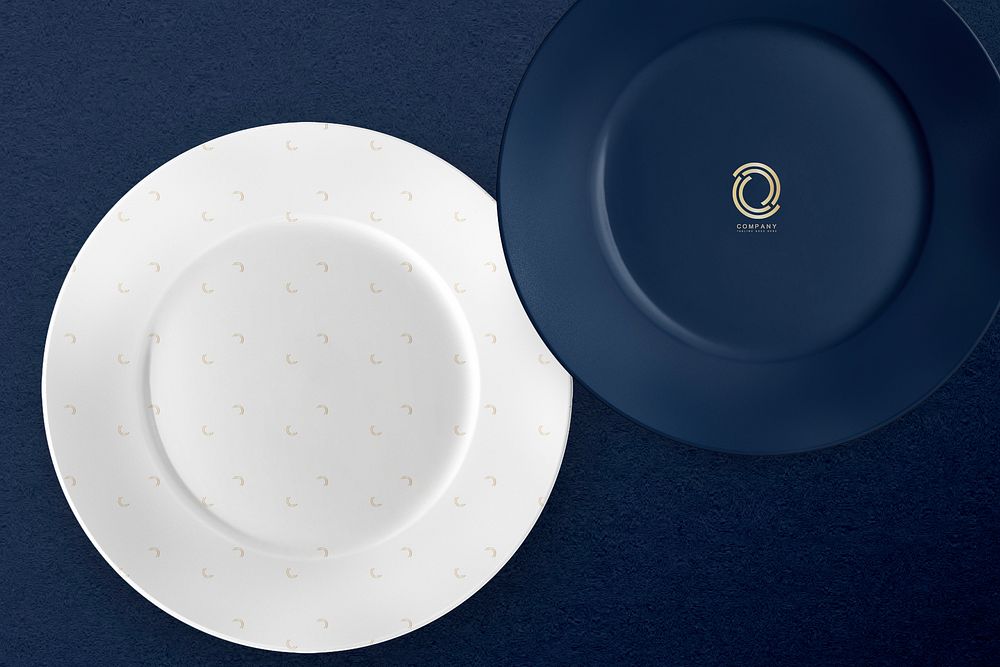 Ceramic dishes mockup, home & living psd