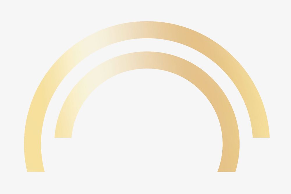 Gold round logo element