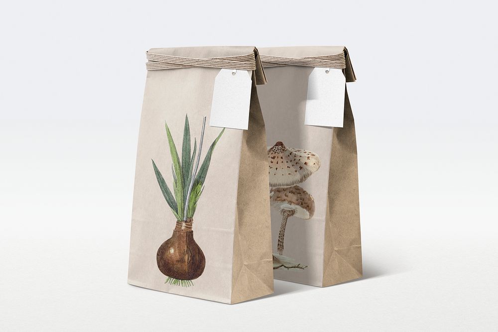 Paper bag, organic product packaging