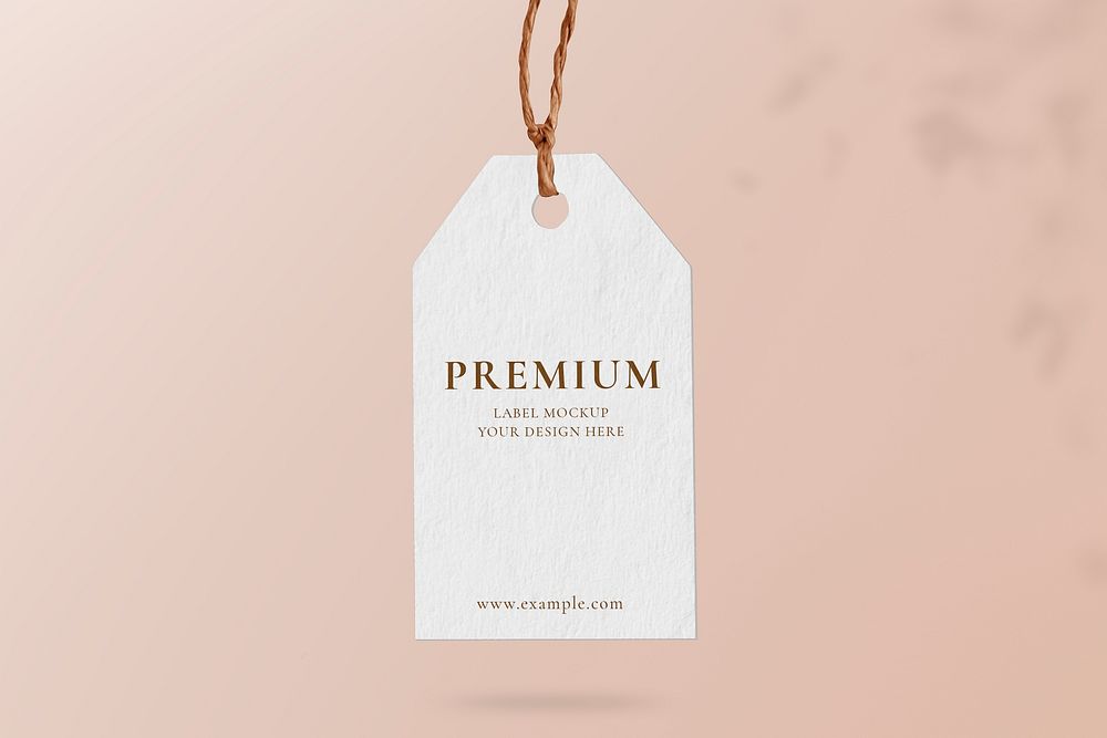 Swing tag mockup, realistic blank design psd