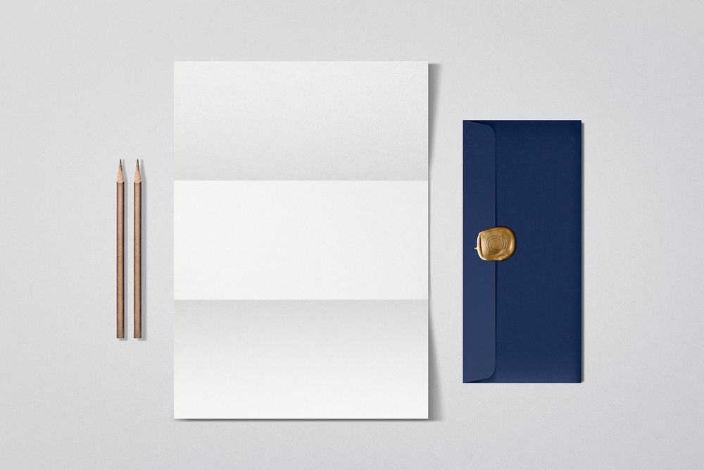 Luxury corporate identity, blank letterhead and envelope