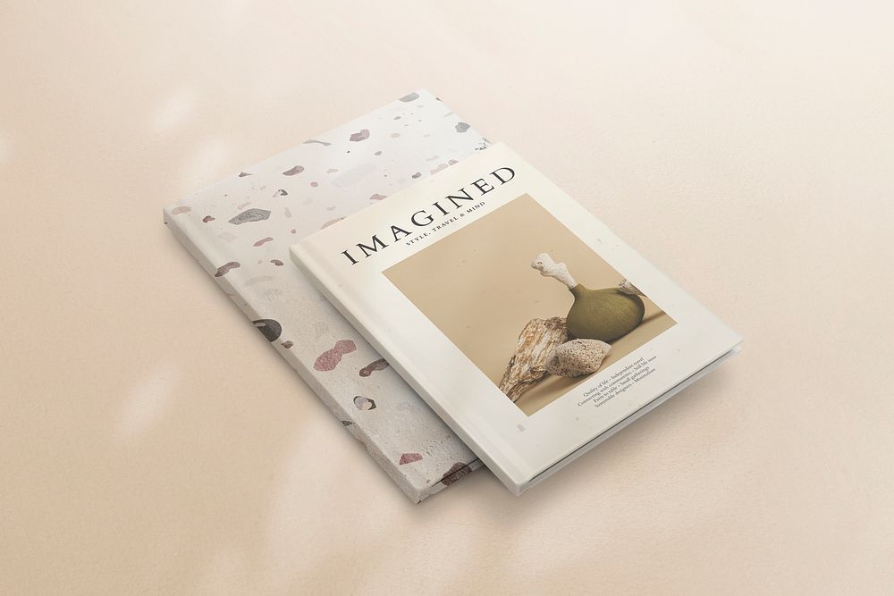 Book cover mockup psd, editable design 