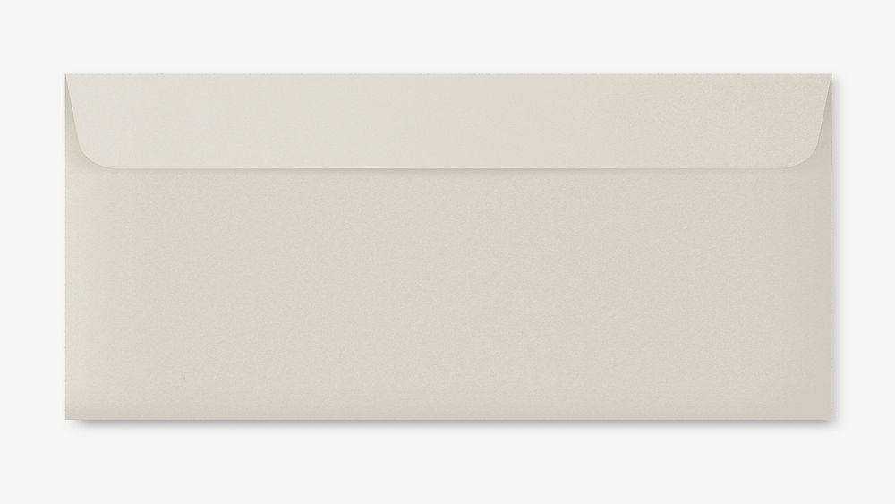Beige envelope mockup, minimal stationery product design psd
