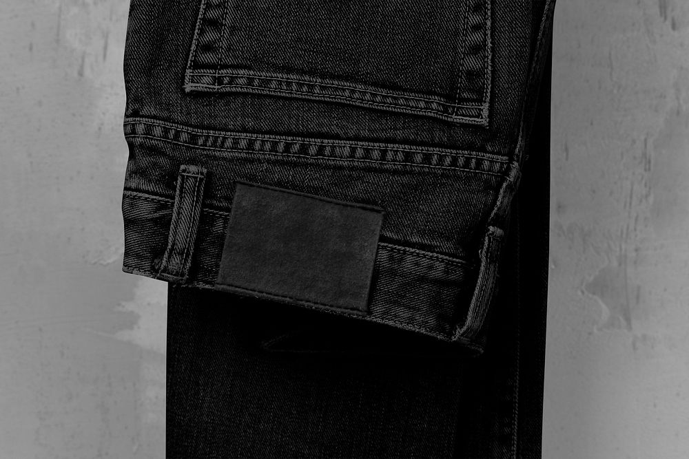 Blank jeans label with design space