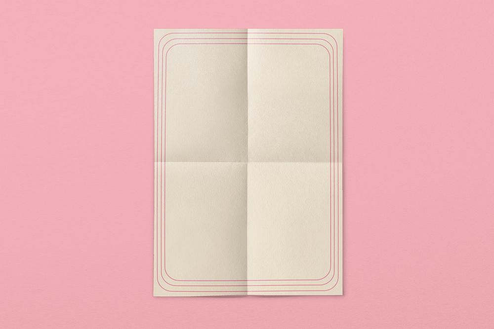 Blank wrinkled poster, paper with design space