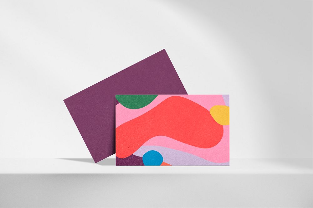 Colorful abstract business card