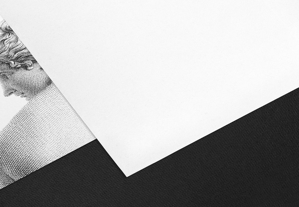 Blank white poster paper with design space