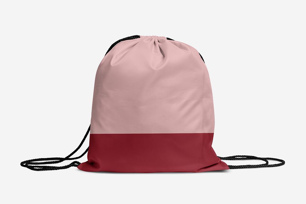 Pink drawstring bag, cute accessory