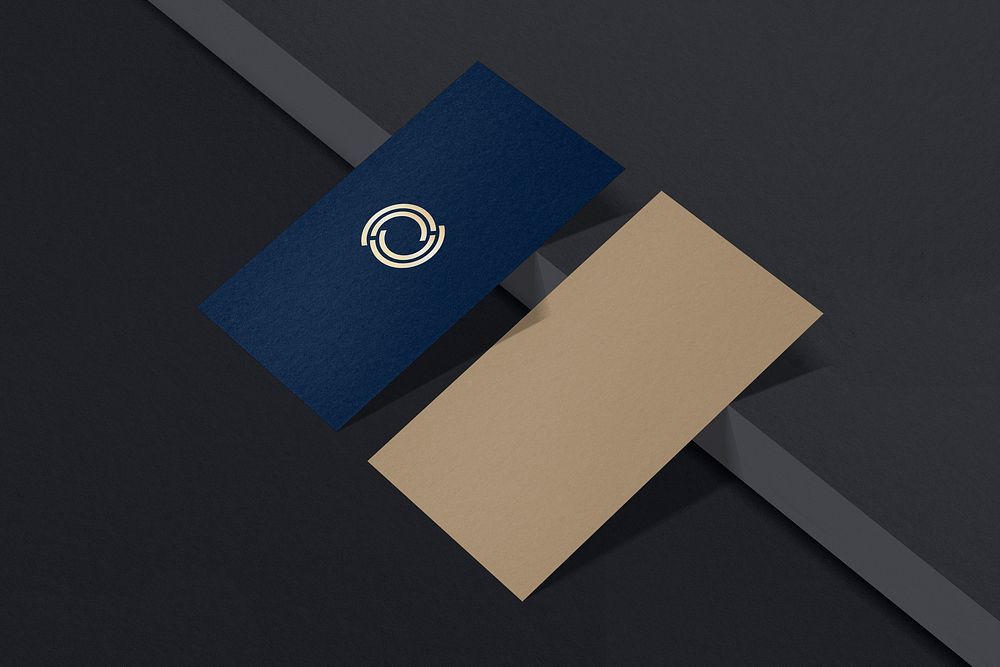 Blank business card with design space