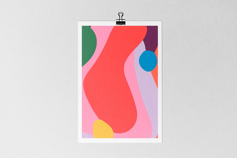 Abstract liquid poster in colorful design