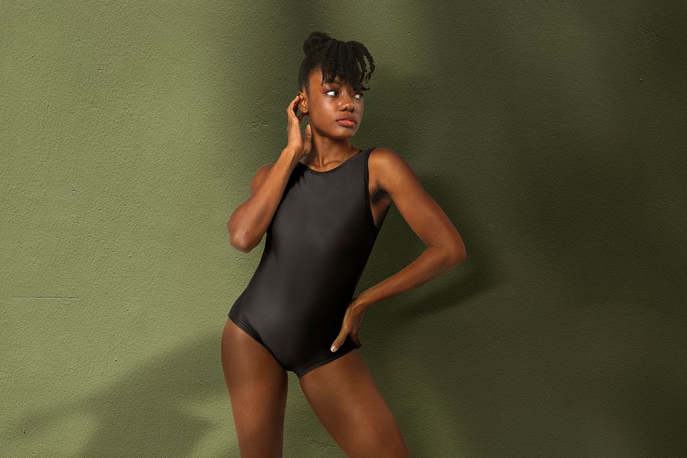 Women's one-piece swimsuits mockup psd