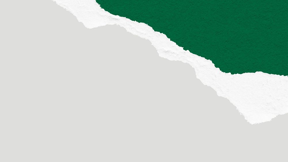 Green ripped paper border background psd