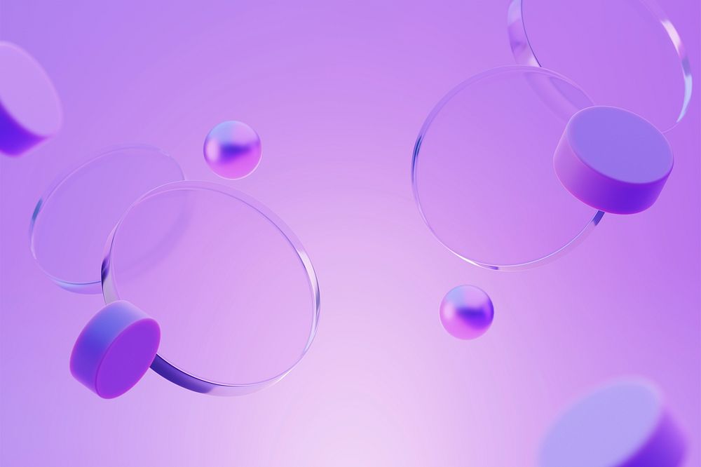Abstract purple geometric background, digital remix psd