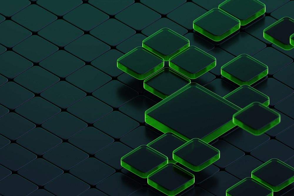 Green square pattern background