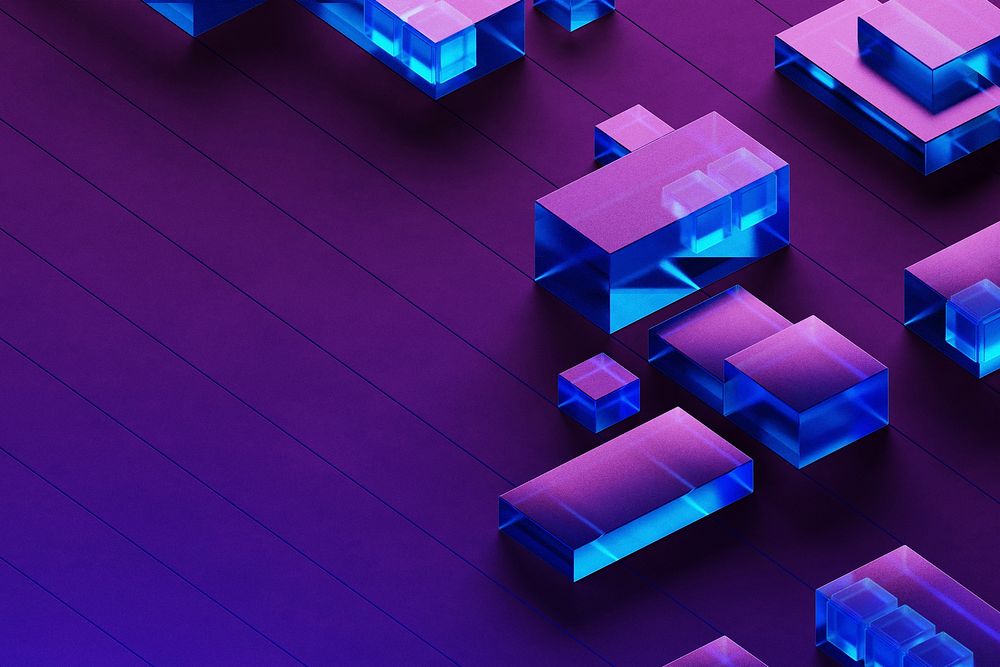 Digital purple squares background