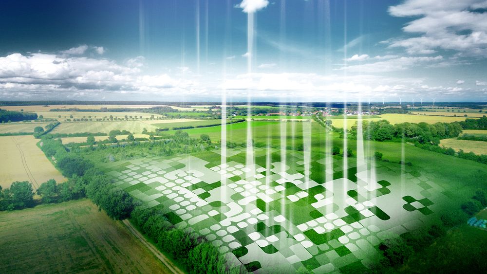 IoT smart agriculture desktop wallpaper, farming technology
